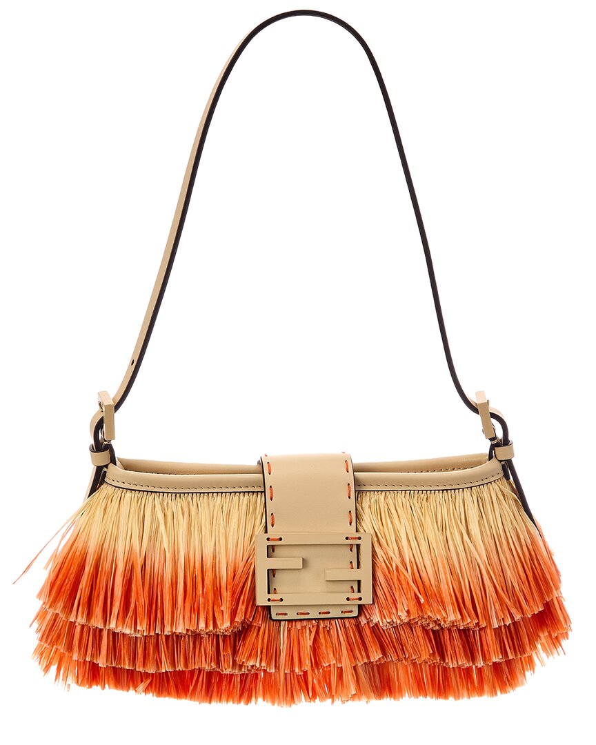 FENDI Fendi Baby Raffia Shoulder Bag