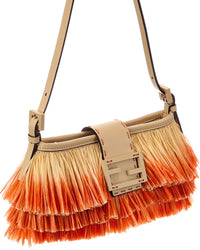 FENDI Fendi Baby Raffia Shoulder Bag
