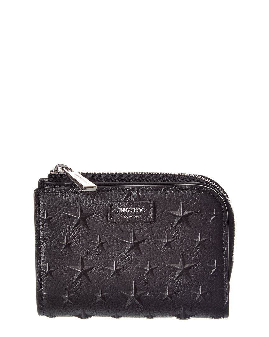 Jimmy Choo Compact Zip Leather Wallet