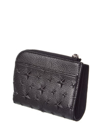 Jimmy Choo Compact Zip Leather Wallet