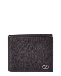 Valentino Valentino Vlogo Signature Leather Card Case