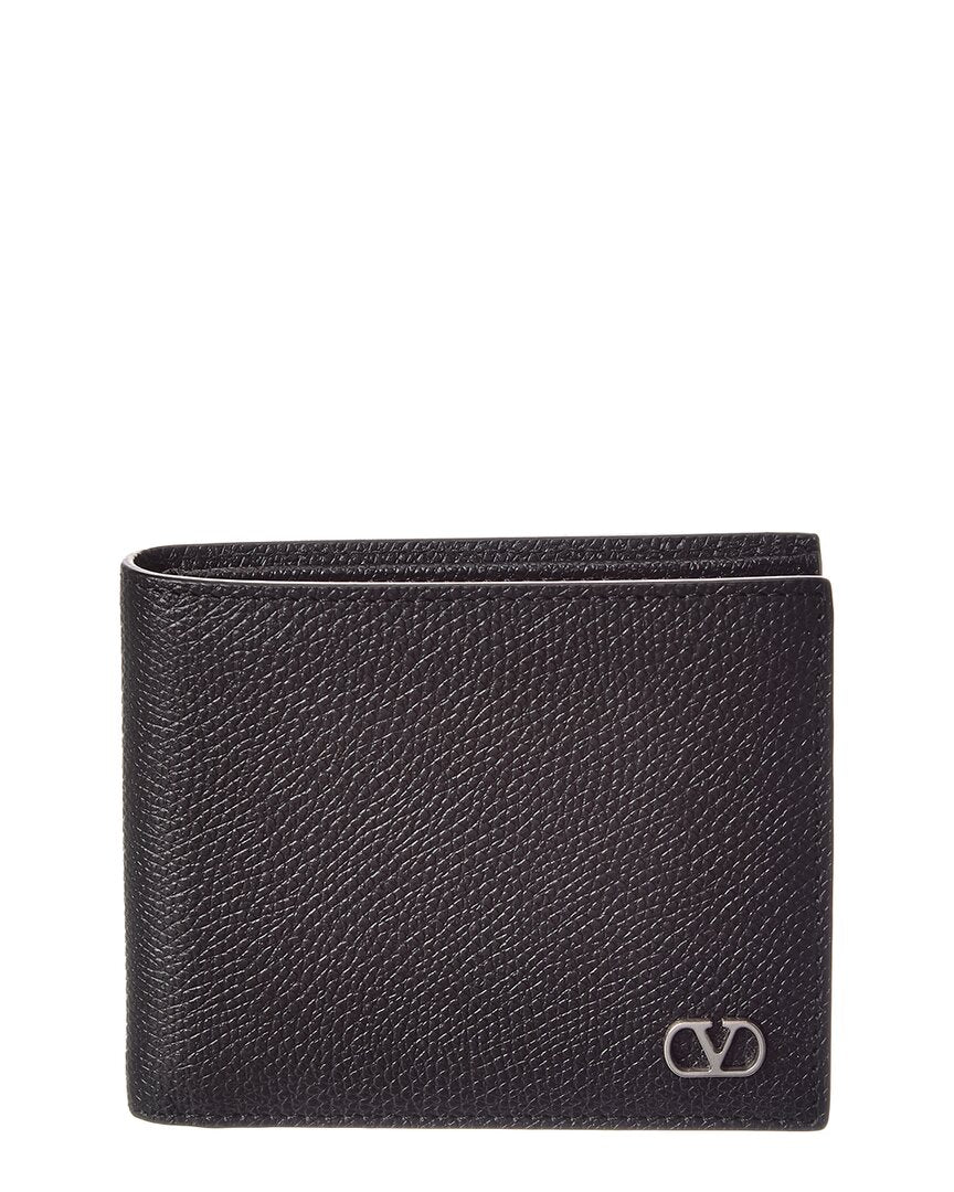 Valentino Valentino Vlogo Signature Leather Card Case