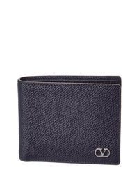 Valentino Valentino Vlogo Signature Leather Card Case