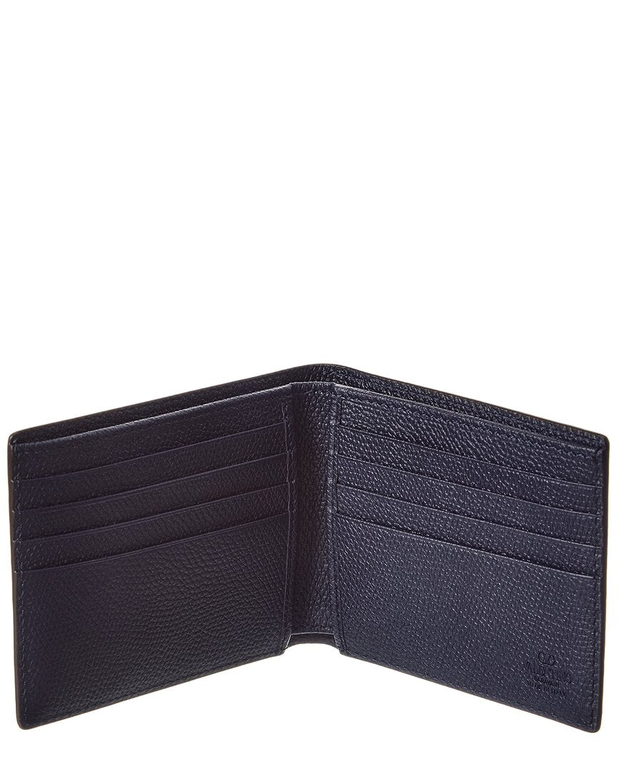 Valentino Valentino Vlogo Signature Leather Card Case
