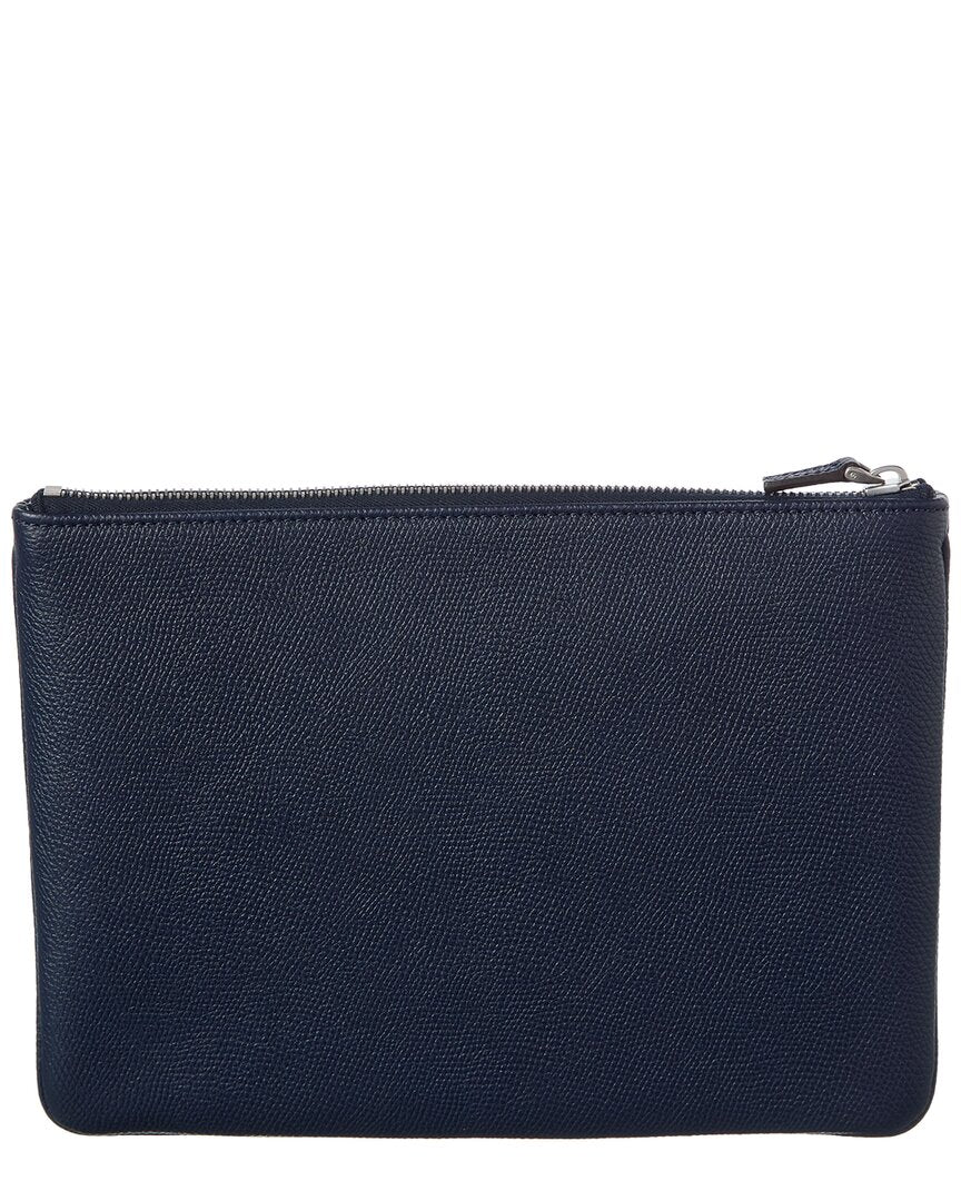 Valentino Valentino Vlogo Signature Leather Pouch