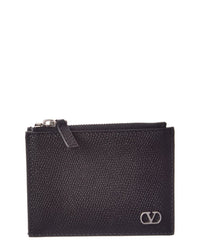 Valentino Valentino Vlogo Signature Leather Card Case