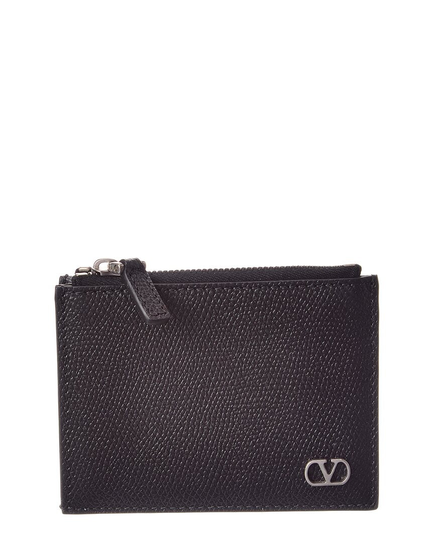 Valentino Valentino Vlogo Signature Leather Card Case