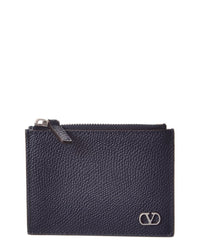 Valentino Valentino Vlogo Signature Leather Card Case