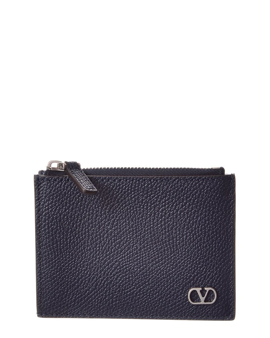 Valentino Valentino Vlogo Signature Leather Card Case
