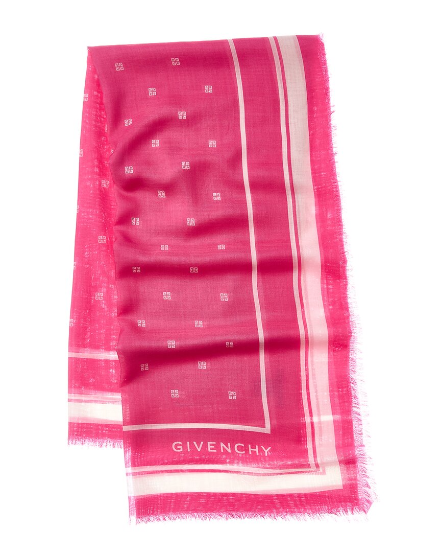 Givenchy 4G Logo Blended Silk & Cashmere Scarf