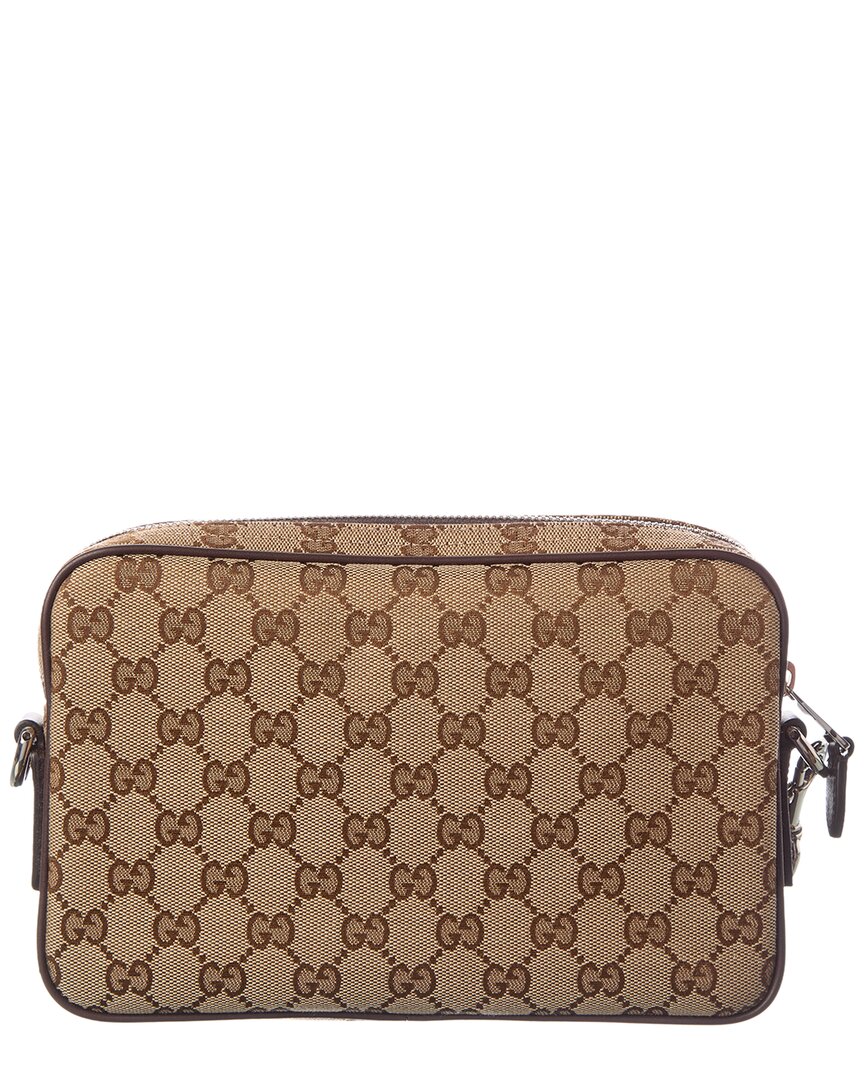 Gucci Gucci Small Gg Canvas & Leather Crossbody
