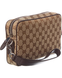 Gucci Gucci Small Gg Canvas & Leather Crossbody