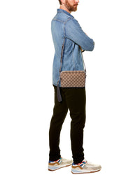Gucci Gucci Small Gg Canvas & Leather Crossbody