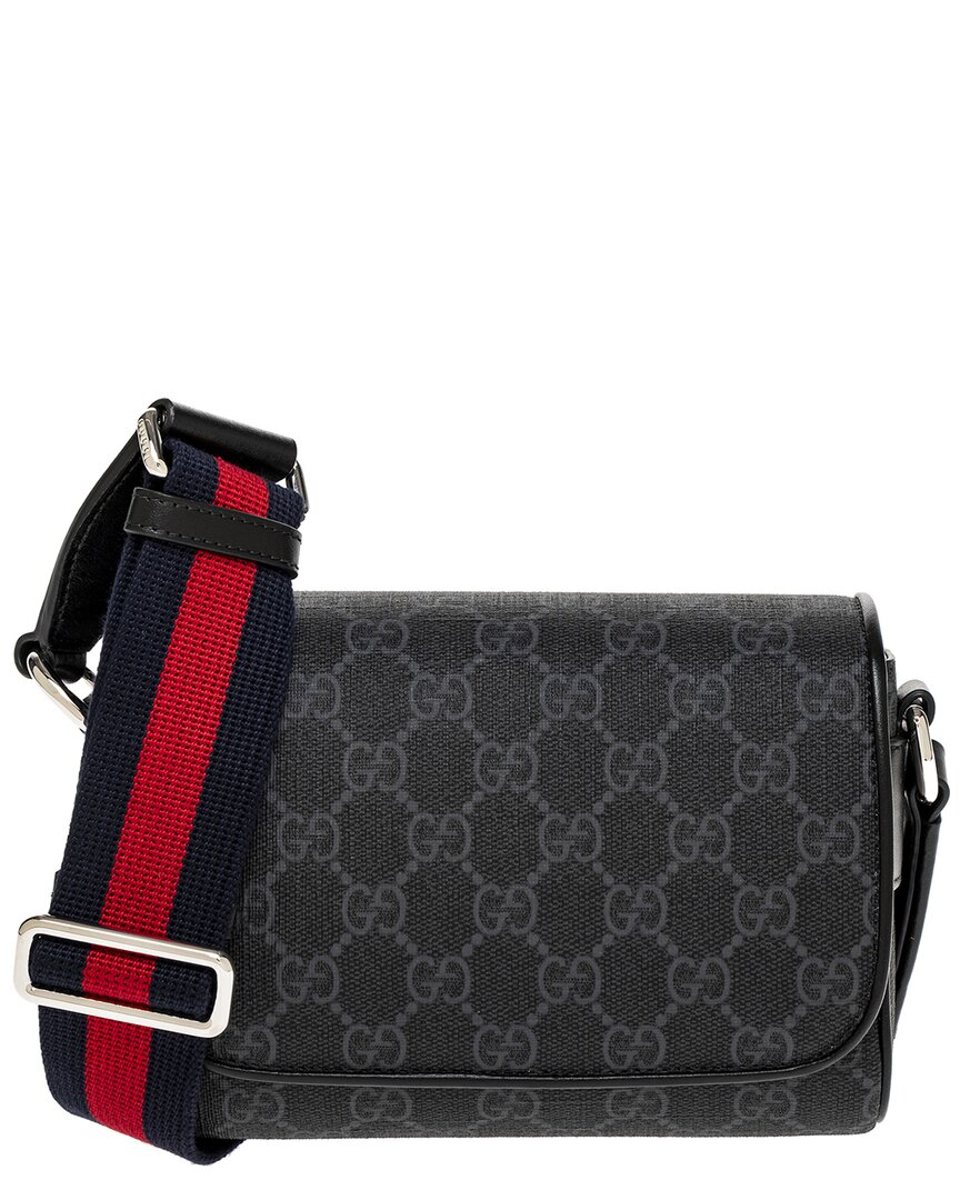Gucci Gucci Gg Super Mini Gg Supreme Canvas & Leather Crossbody