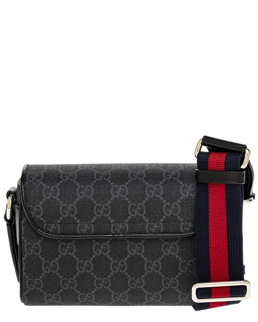 Gucci Gucci Gg Super Mini Gg Supreme Canvas & Leather Crossbody
