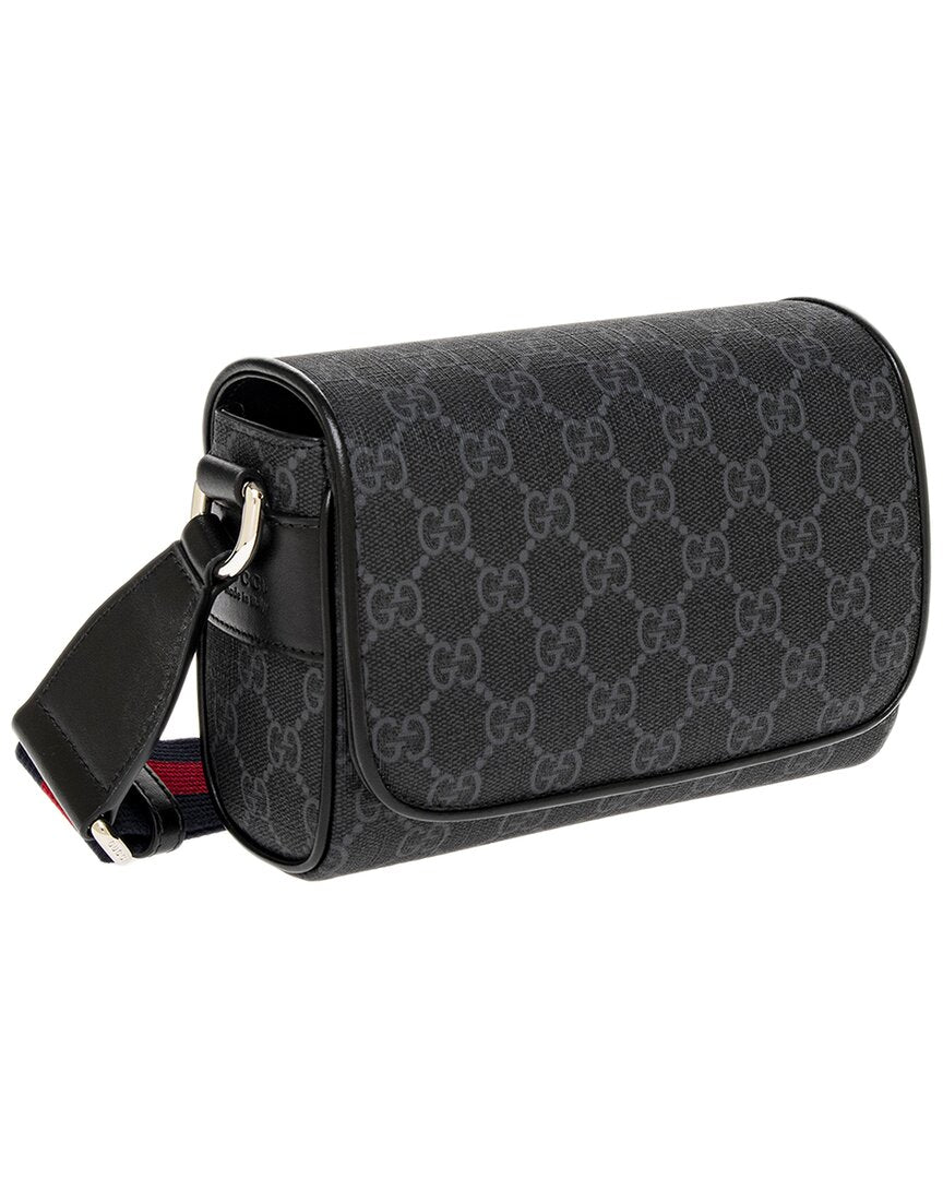 Gucci Gucci Gg Super Mini Gg Supreme Canvas & Leather Crossbody