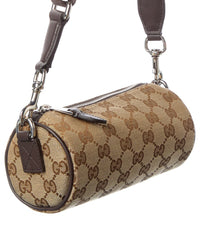 Gucci Gucci Gg Mini Canvas & Leather Boston Bag
