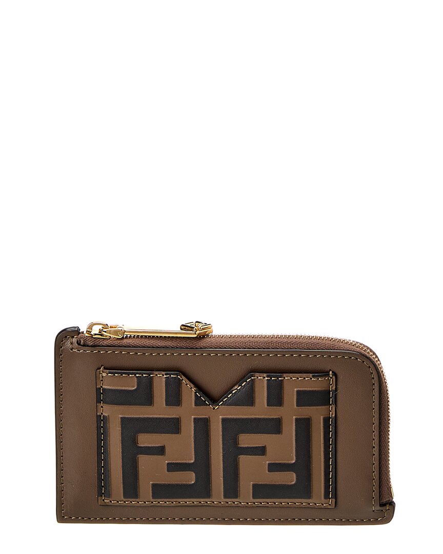 FENDI Fendi Ff Diamonds Leather Card Holder