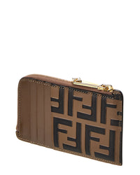 FENDI Fendi Ff Diamonds Leather Card Holder