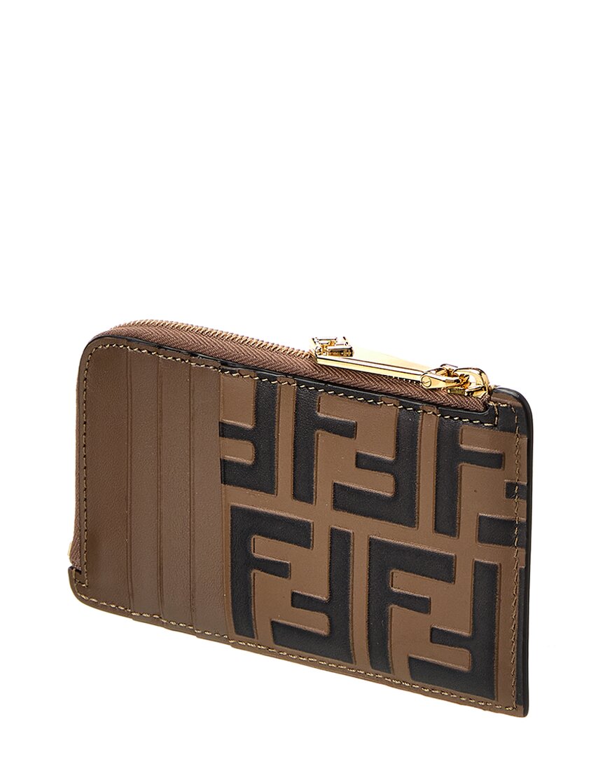 FENDI Fendi Ff Diamonds Leather Card Holder