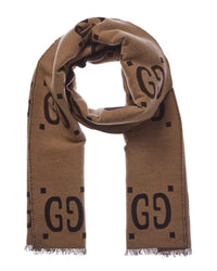 Gucci Gucci Gg Jacquard Wool-Blend Scarf