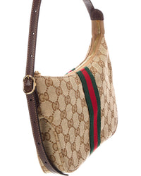 Gucci Gucci Lunetta Small Gg Supreme Canvas & Leather Shoulder Bag