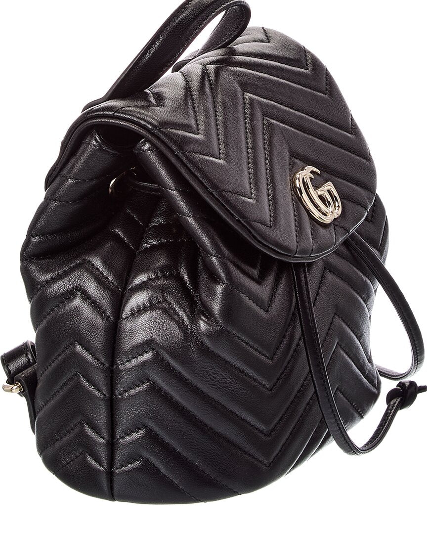 Gucci Gucci Gg Marmont Mini Leather Backpack