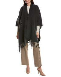 Brunello Cucinelli Brunello Cucinelli Wool & Cashmere-Blend Open Front Poncho