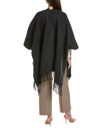 Brunello Cucinelli Brunello Cucinelli Wool & Cashmere-Blend Open Front Poncho