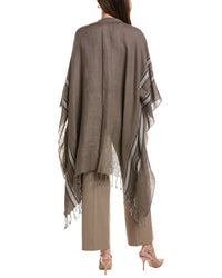Brunello Cucinelli Brunello Cucinelli Open Front Linen Poncho
