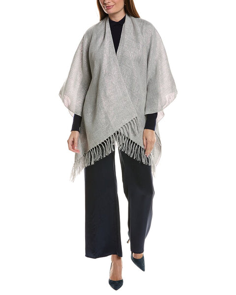 Brunello Cucinelli Open Front Linen-Blend Poncho – Bluefly