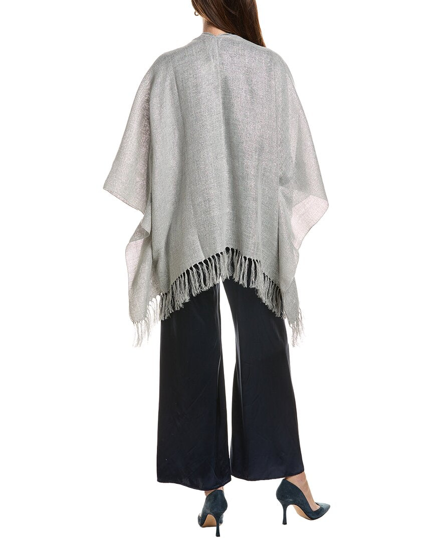 Brunello Cucinelli Open Front Linen-Blend Poncho – Bluefly