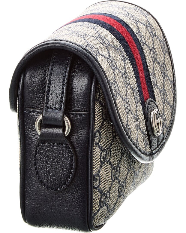 Gucci Ophidia Mini Gg Supreme Canvas & Leather Shoulder Bag