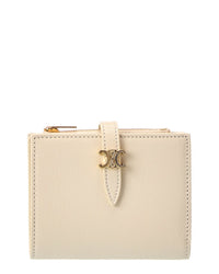 Celine Triomphe Leather Compact Wallet