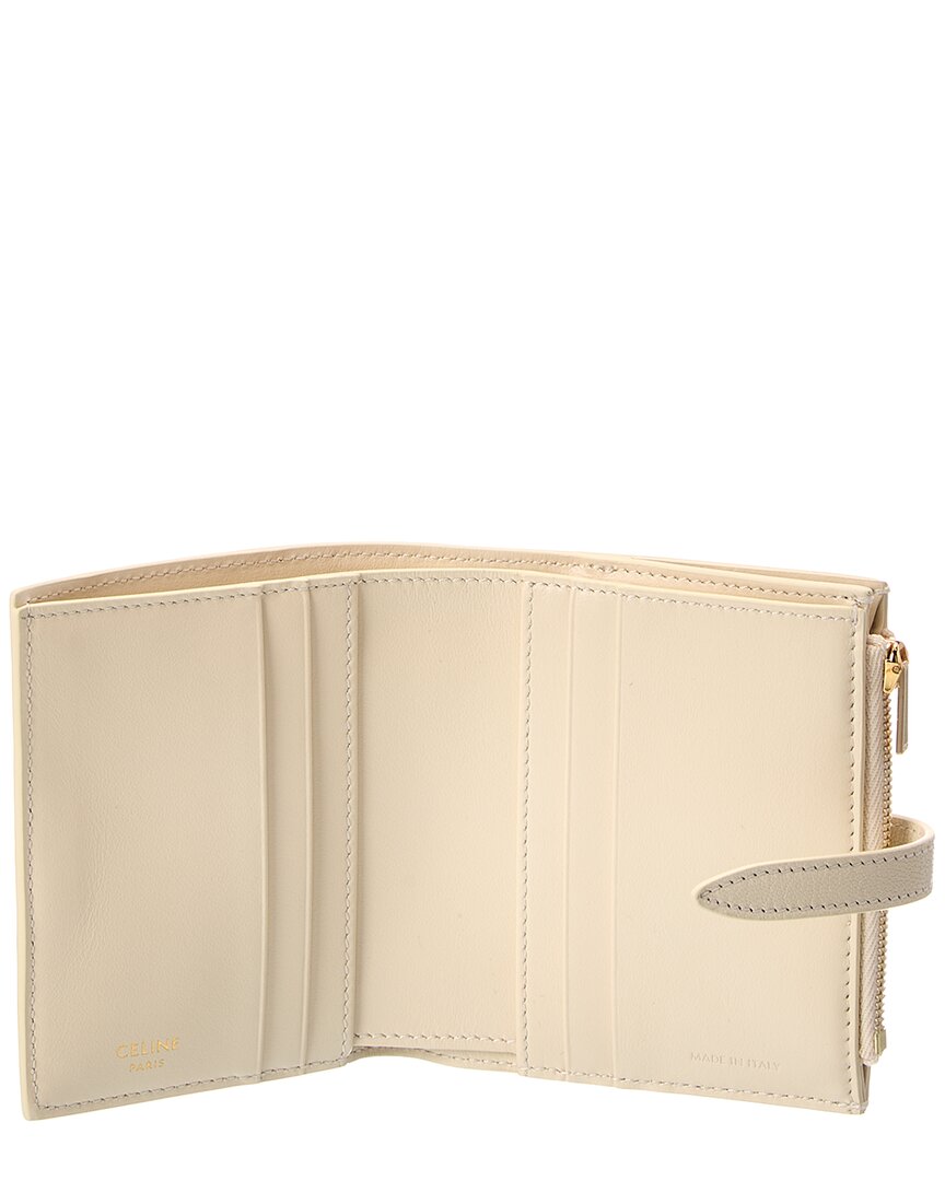 Celine Triomphe Leather Compact Wallet