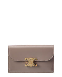 CELINE Celine Triomphe Long Leather Card Holder