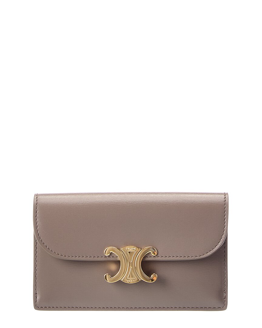 CELINE Celine Triomphe Long Leather Card Holder