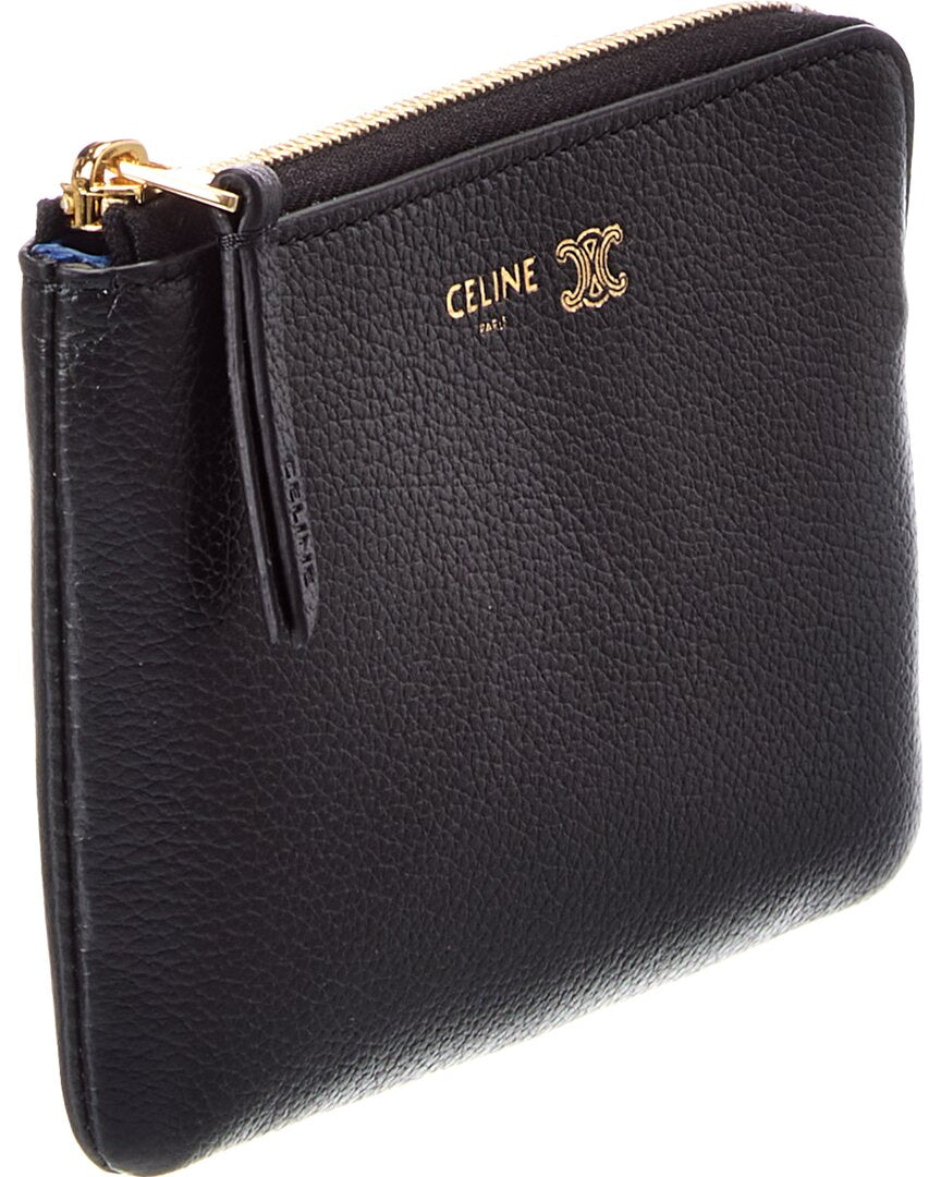 CELINE Celine Triomphe Leather Coin Purse