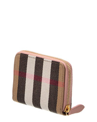 Burberry Burberry Check Canvas & Leather Card Case