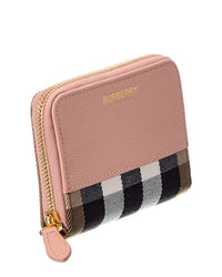 Burberry Burberry Check Canvas & Leather Card Case