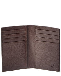 Gucci Gucci Gg Supreme Canvas & Leather Card Case