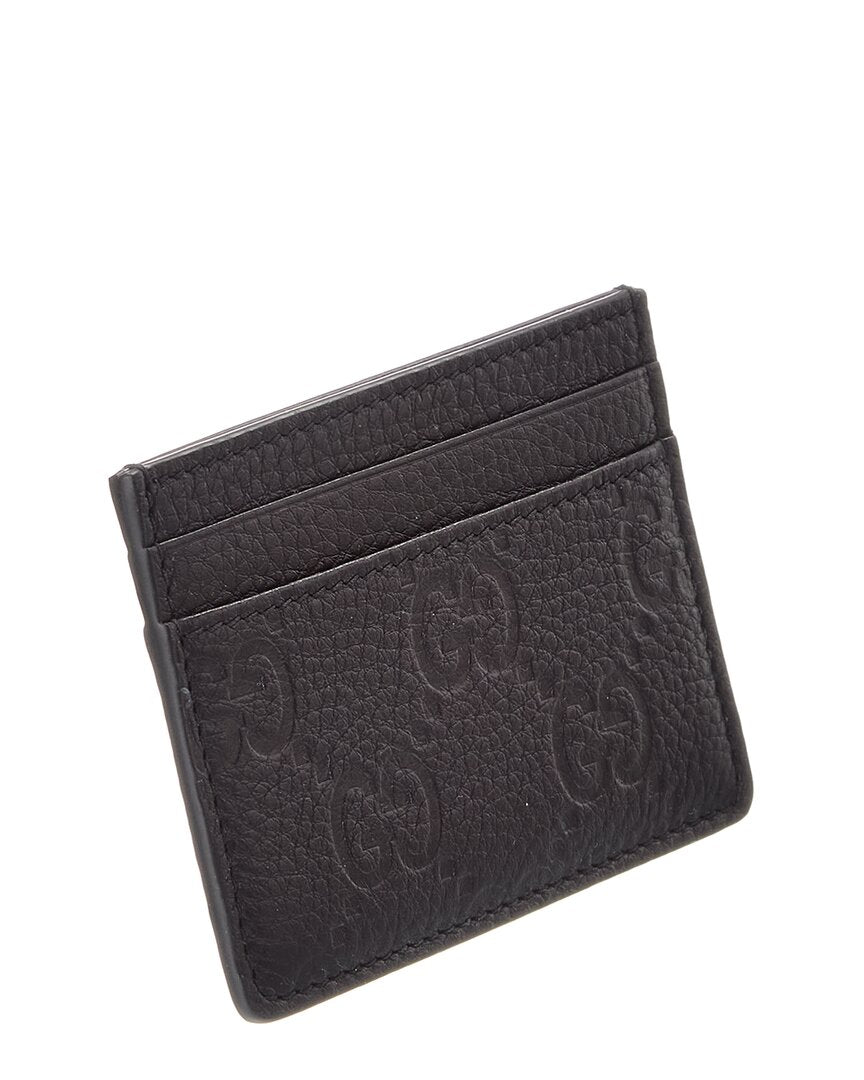 Gucci Gucci Gg Emblem Leather Card Case