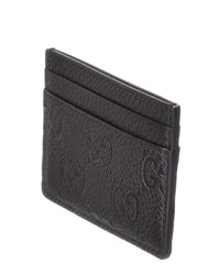 Gucci Gucci Gg Emblem Leather Card Case