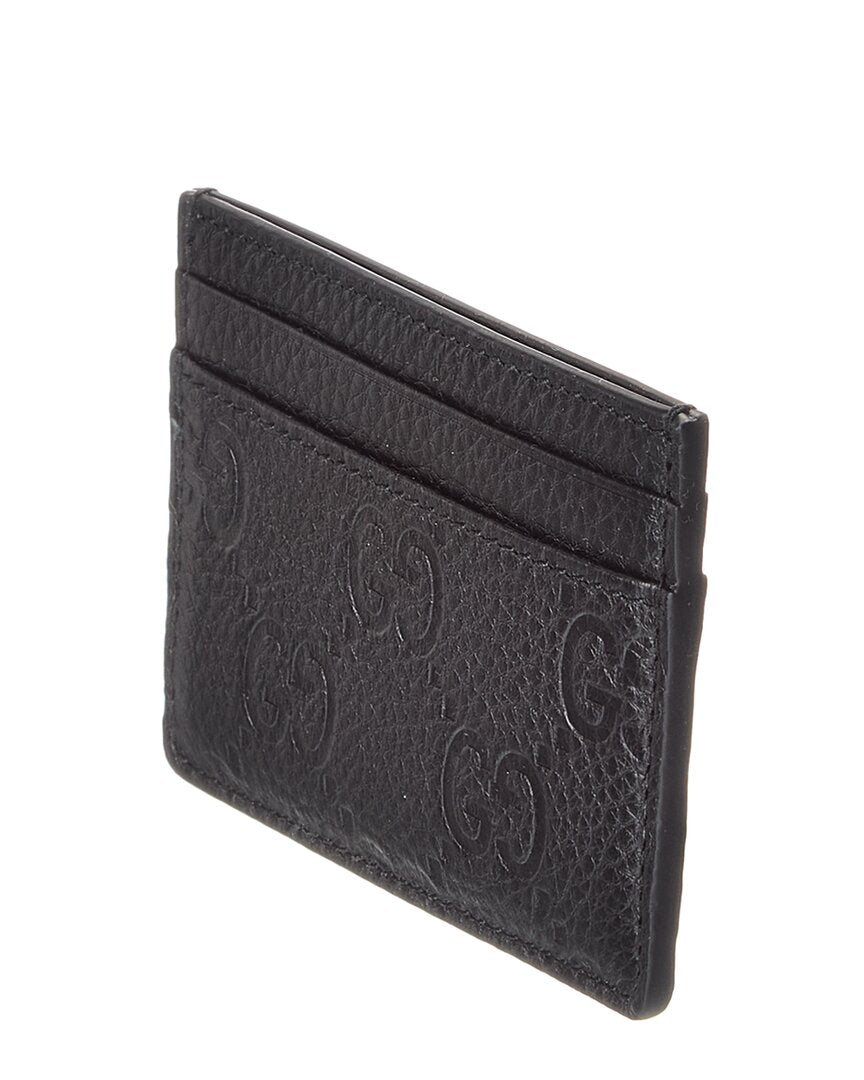 Gucci Gucci Gg Emblem Leather Card Case
