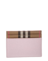Burberry Burberry Check Canvas & Leather Card Case