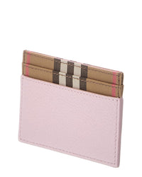 Burberry Burberry Check Canvas & Leather Card Case