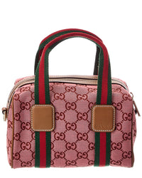 Gucci Gucci Mini Gg Canvas & Leather Handbag
