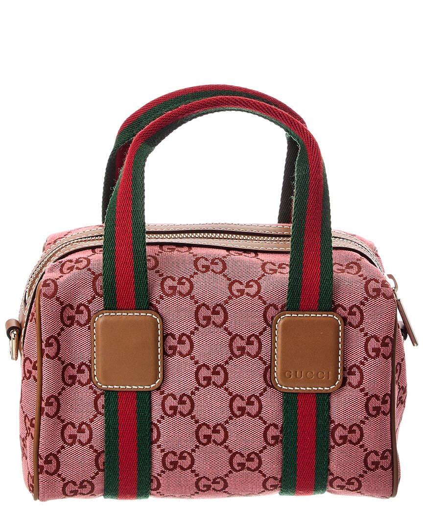Gucci Gucci Mini Gg Canvas & Leather Handbag