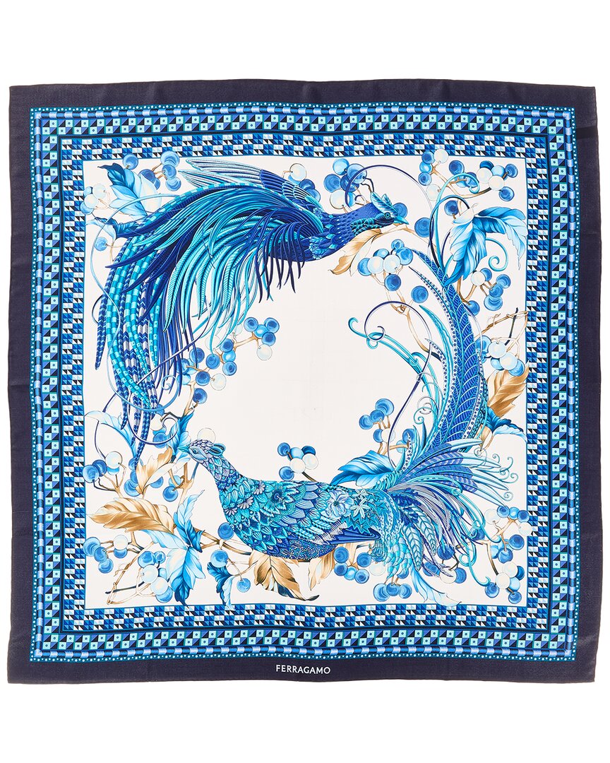 Ferragamo Ferragamo Animal Print Silk Scarf