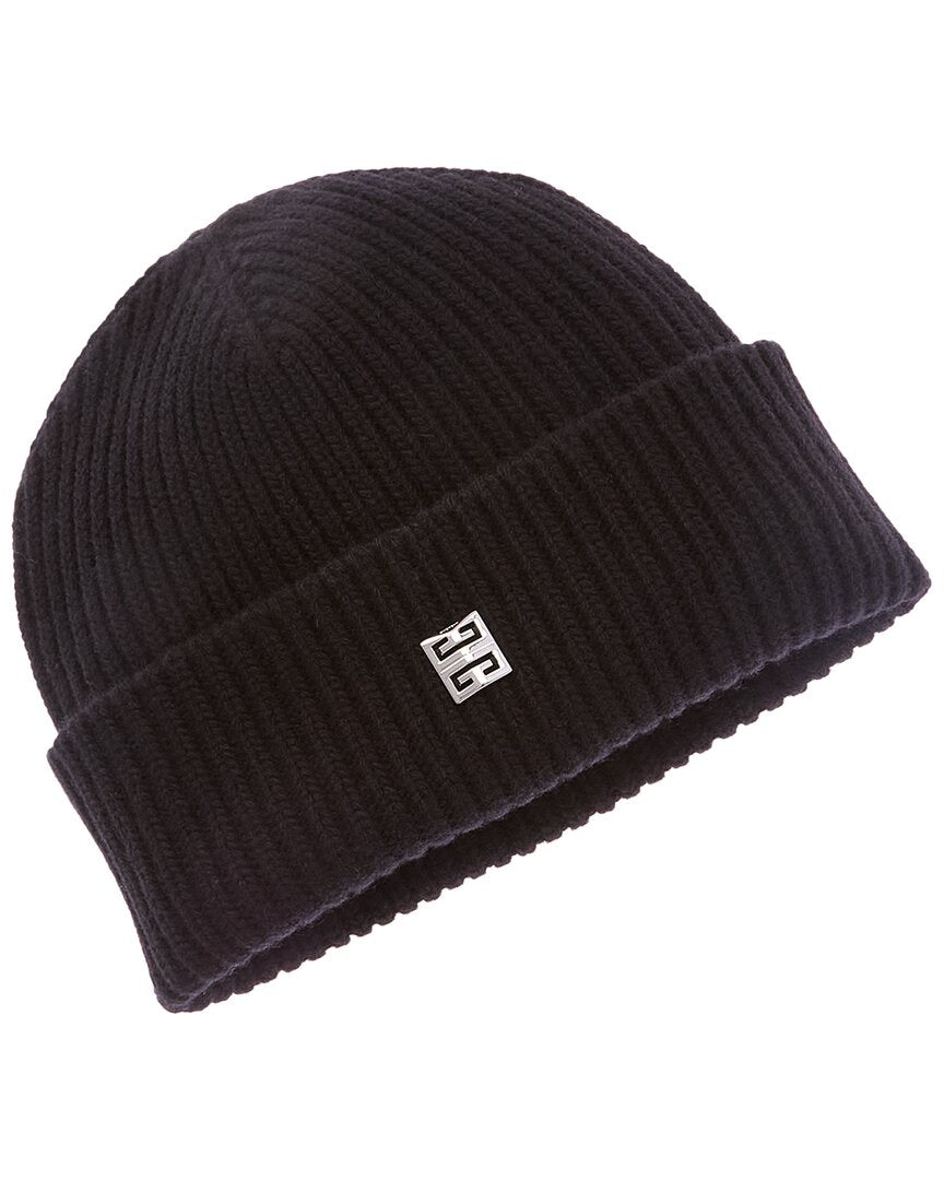 Givenchy Givenchy 4G Metal Patch Wool & Cashmere-Blend Beanie